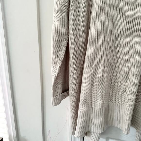 Lululemon Beige White Opal Cashlu Cashmere Blend Open Sweater Wrap Cardigan L/XL - Picture 12 of 12